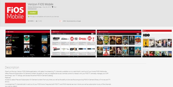 FiOS Mobile App for Android  Katie Shea Design LifeOnFiOS