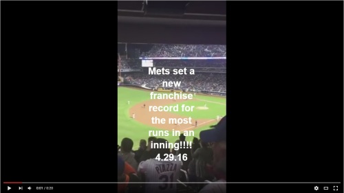 Mets set a new franchise record for the most runs in an inning 4 29 16 video clip by Kathleen Decosmo Katie Shea Design VZWbuzz