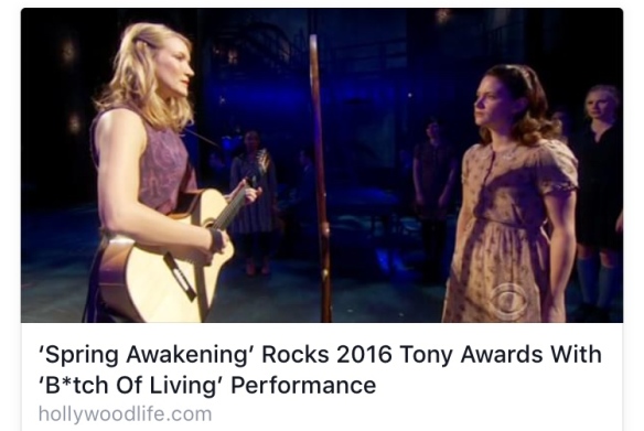 Spring Awakening via Hollywood Life at Tony Awards